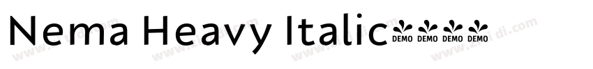Nema Heavy Italic字体转换